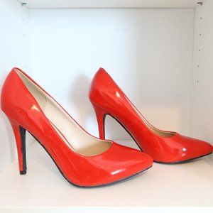 Red High Heel Pump Womans